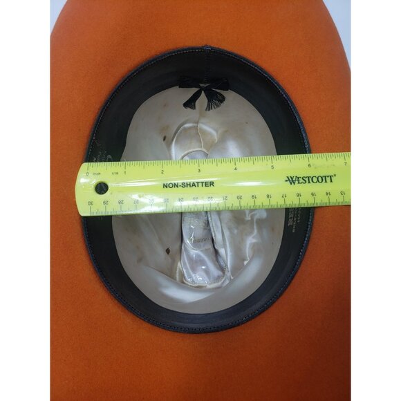 Resistol Self Conforming Hand Creased Las Vegas 6 3/4 Orange Western Style 68L - Picture 12 of 12